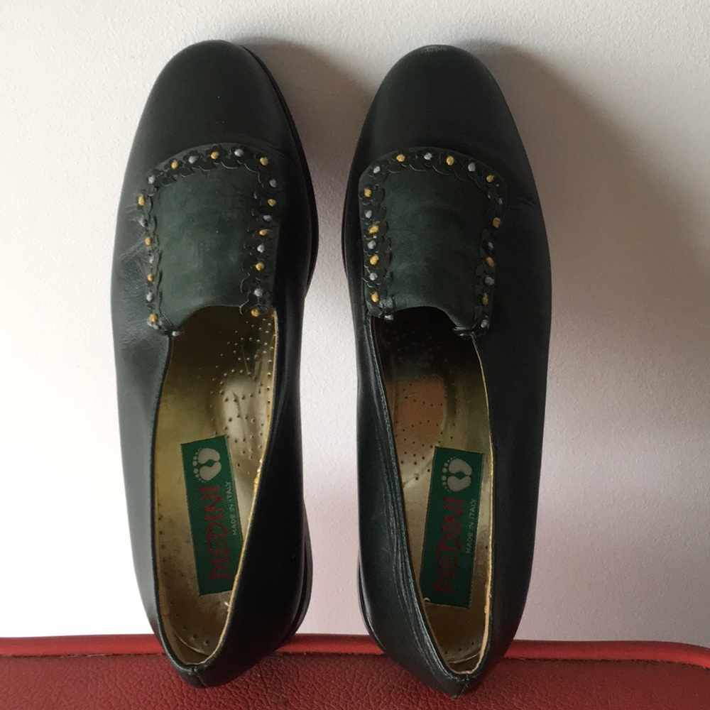 VTG Piedini Orthopedic leather loafers in green